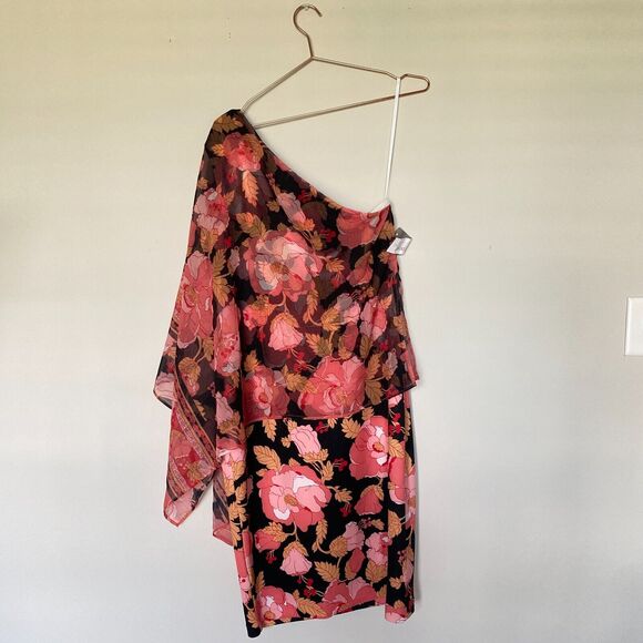 New York & Company Womens Pancho Dress L Eva Mendes Collection One Shoulder NEW - Picture 5 of 5